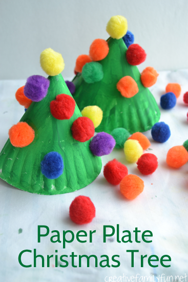 Paper plate Christmas trees