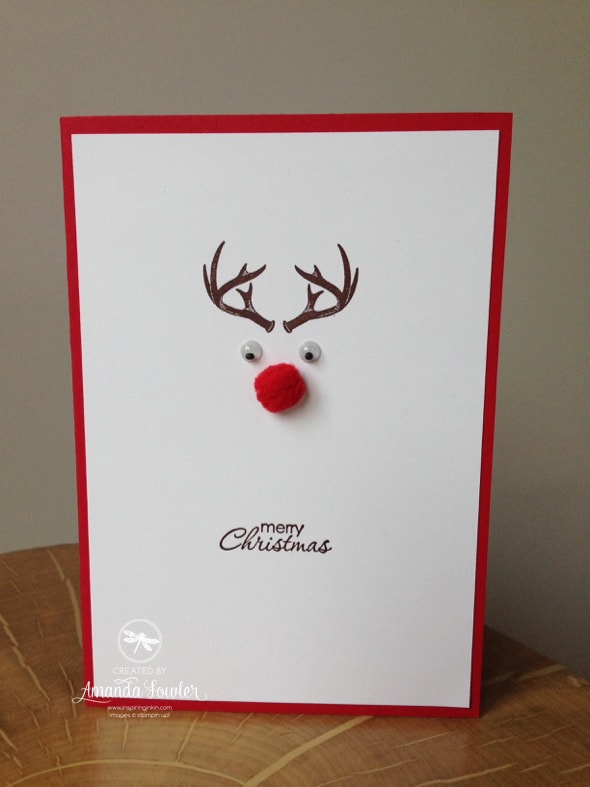 Rudolph pom pom card