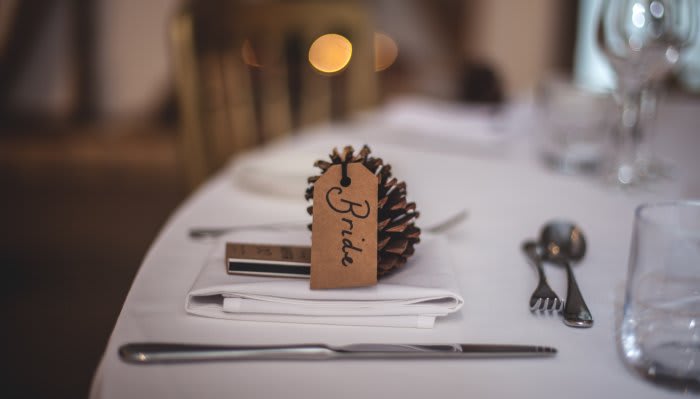 Pinecone place card