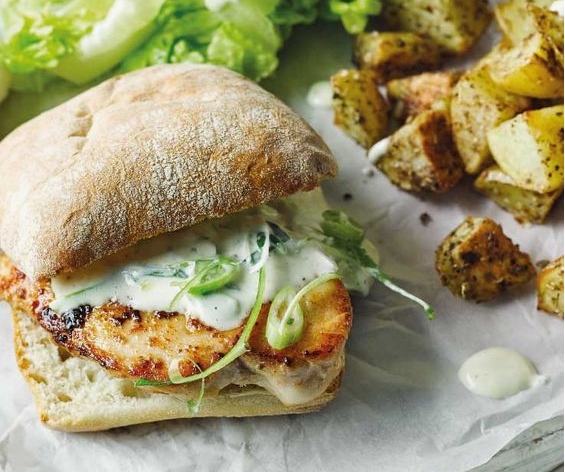 Crispy chicken ciabatta