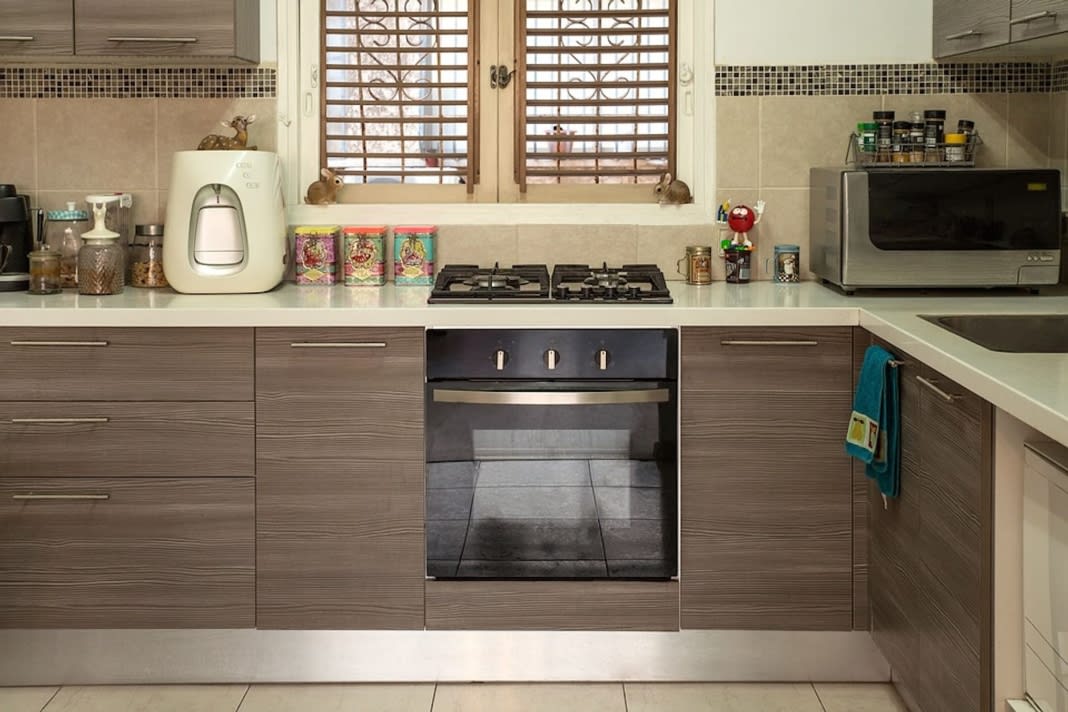 Close up of modern oven