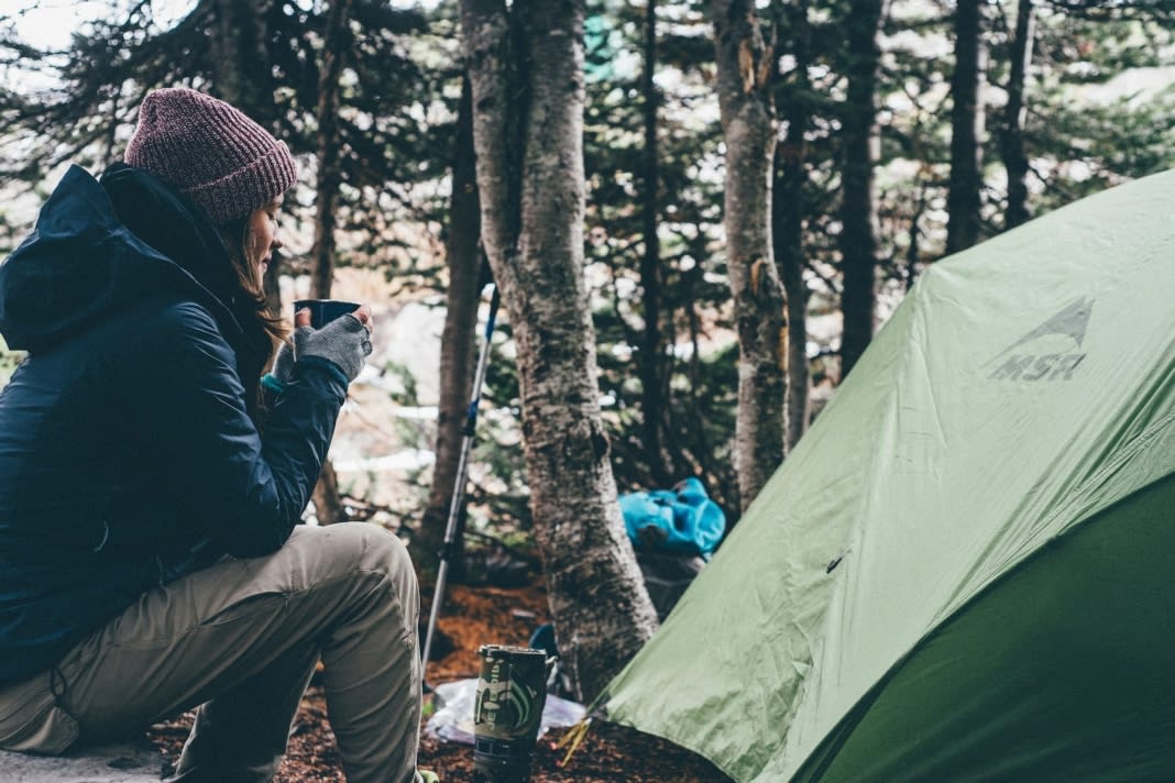 Camping with a brew